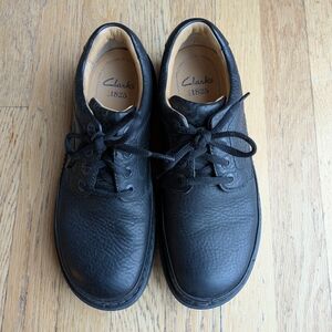 Clarks Men's Black Leather Shoes - Nature